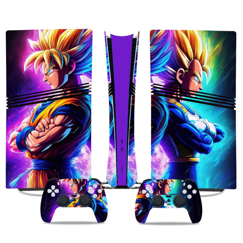 Dragon Ball Super Goku And Vegeta PS5 Pro Skin Sticker– Bold Designs For Console And Controller