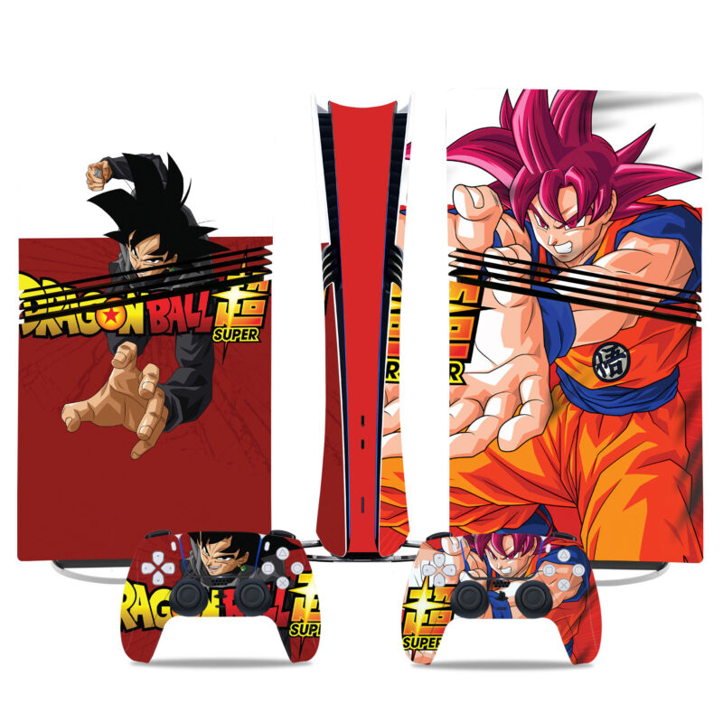 Dragon Ball Super PS5 Pro Skin Stickers – Goku Custom Console And Controller Wraps