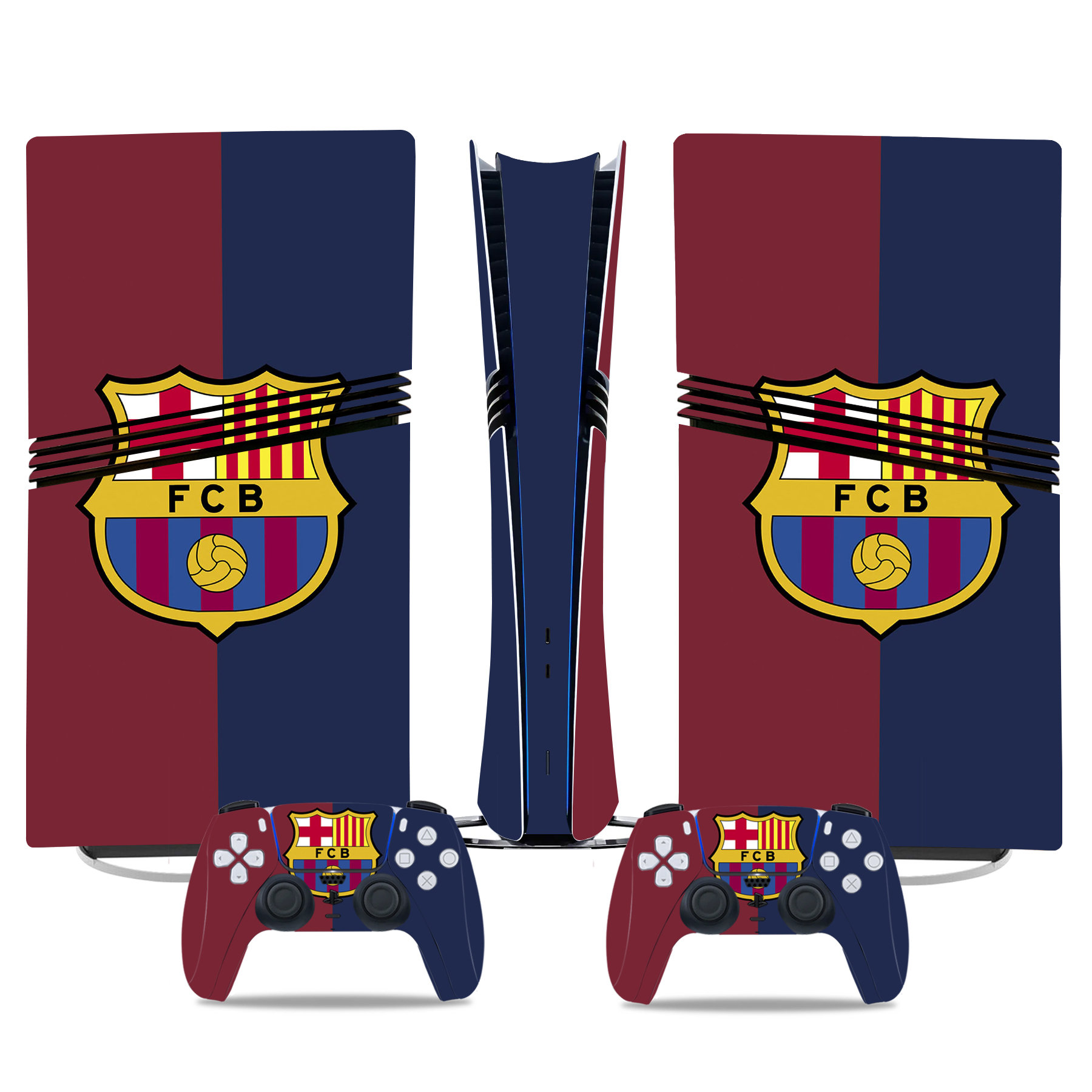 FC Barcelona PS5 Pro Skin Stickers – Premium Console And Controller Vinyl Wrap For Fans - Image 2
