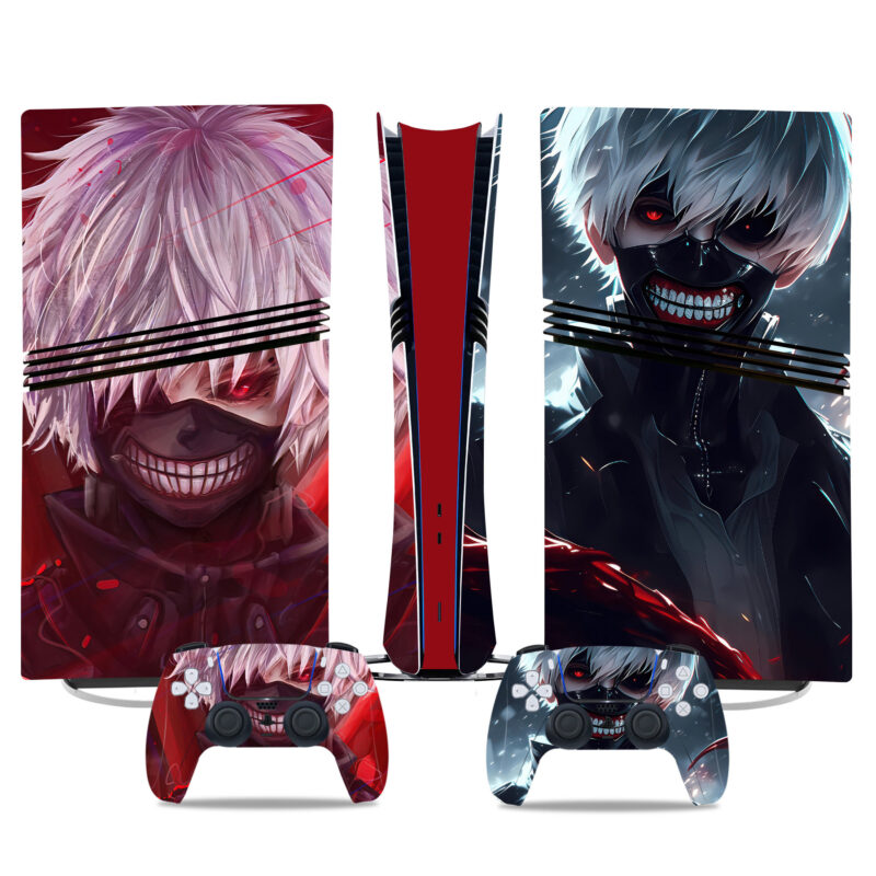 Tokyo Ghoul PS5 Pro Skin Sticker - Anime Console And Controller Protective Decal Set