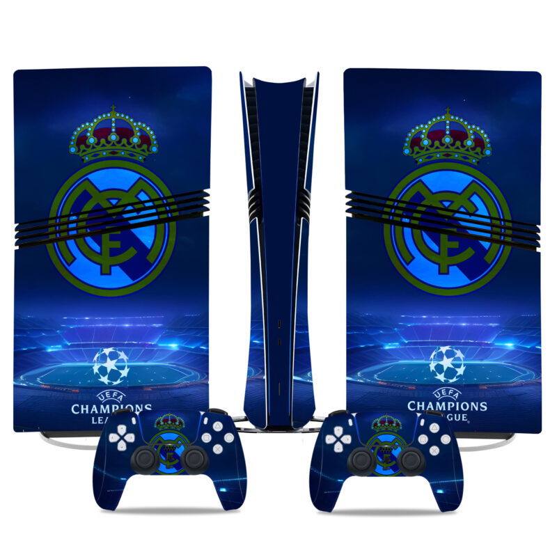 Real Madrid UEFA Champions League PS5 Skin Sticker – Stylish Console And Controller Protective Decals