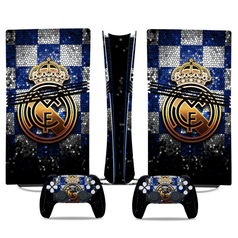 Custom Real Madrid PS5 Pro Skin Sticker - Stylish Console & Controller Vinyl Wrap Design