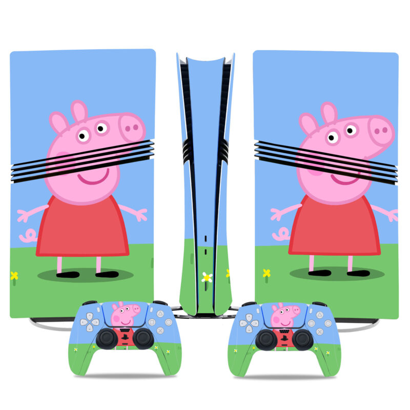 Adorable Peppa Pig PS5 Pro Skin Sticker Set For Console And Controllers - Kids’ Favorite Design