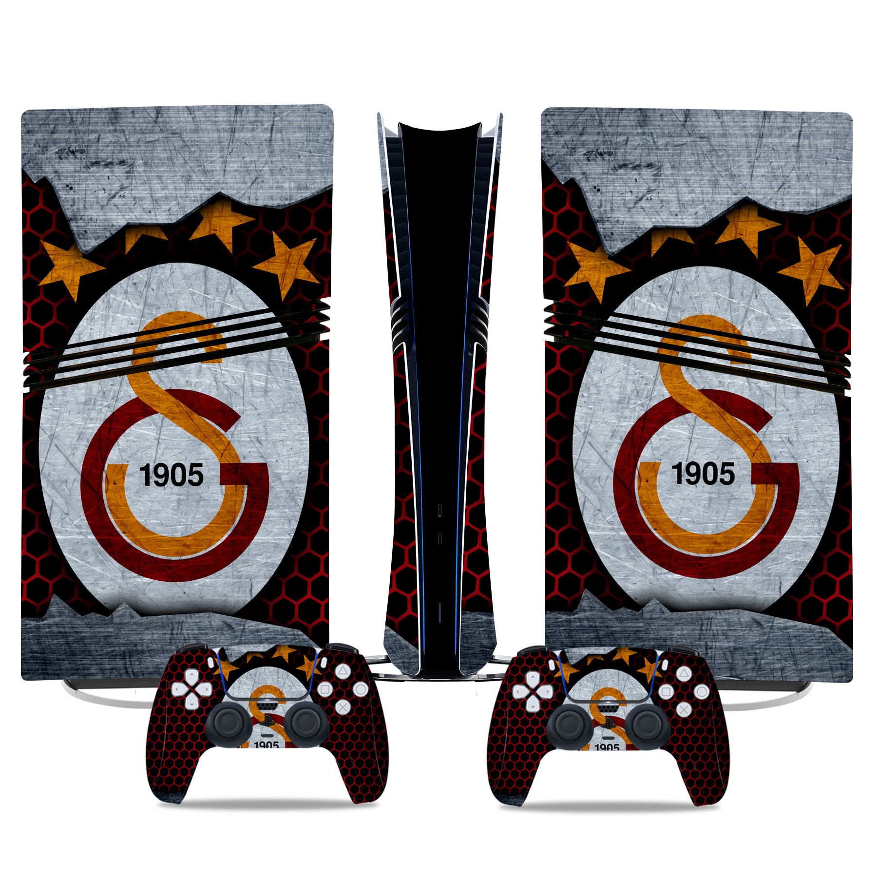 Galatasaray 1905 Custom PS5 Skin Sticker Set For Console And Controllers - Premium Design - Image 2