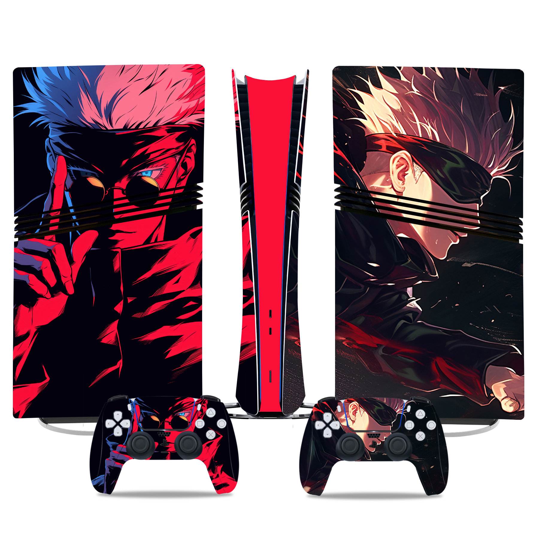 Satoru Gojo PS5 Skin Sticker Set - Premium Anime Console And Controller Wrap Design - Image 2