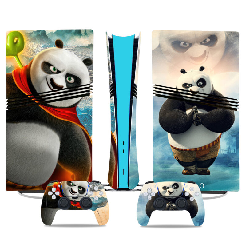 Kung Fu Panda-Themed PS5 Pro Skin Sticker – Epic Console And Controller Design