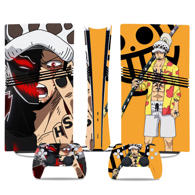 One Piece Trafalgar D. Water Law PS5 Pro Skin Sticker – Ultimate Anime Gaming Style For Console And Controller