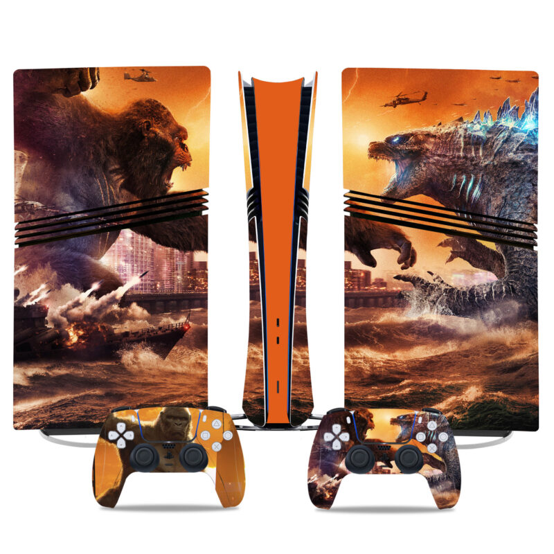 Godzilla Vs. Kong PS5 Pro Skin Sticker – Epic Battle Design For Console And Controller - Image 3