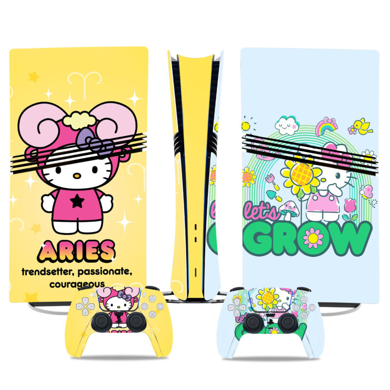 Hello Kitty Aries PS5 Pro Skin Sticker For Console And Controller - Cute & Fun Design