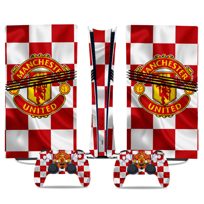 Manchester United FC PS5 Pro Skin Sticker – Premium Console And Controller Wrap For Football Fans