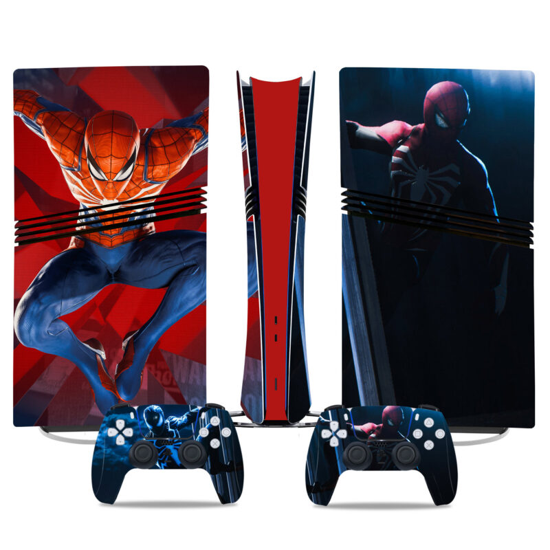 Spider-Man PS5 Pro Skin Sticker – Stylish Wrap For Console And Controller