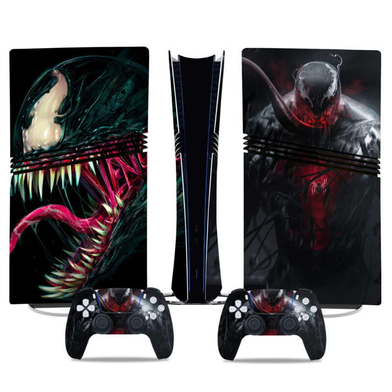 Custom Venom Design PS5 Pro Skin Sticker For Console And Controller