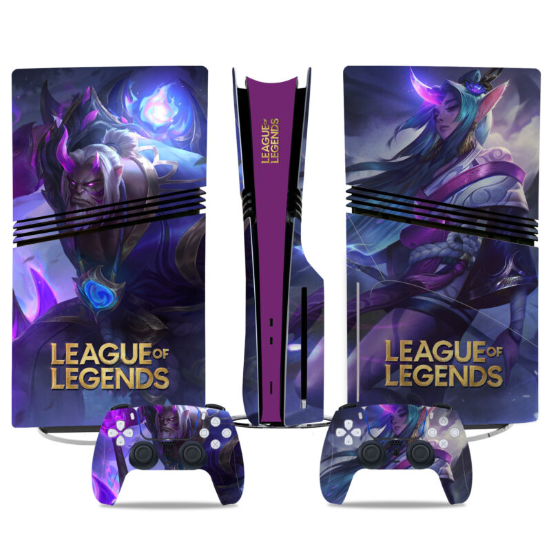 League Of Legends PS5 Pro Skin Sticker – Stunning Console And Controller Wrap