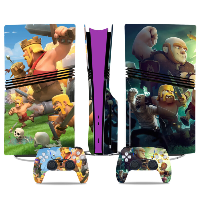 Clash Of Clans PS5 Pro Skin Sticker – Ultimate Battle Design For Console And Controller