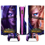 World Of Warcraft PS5 Pro Skin Sticker – Night Elf & Blood Elf Dual Design For Console And Controller