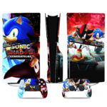 PS5 Pro Skin Sticker Featuring Sonic And Shadow Generations Design For Console And Controllers
