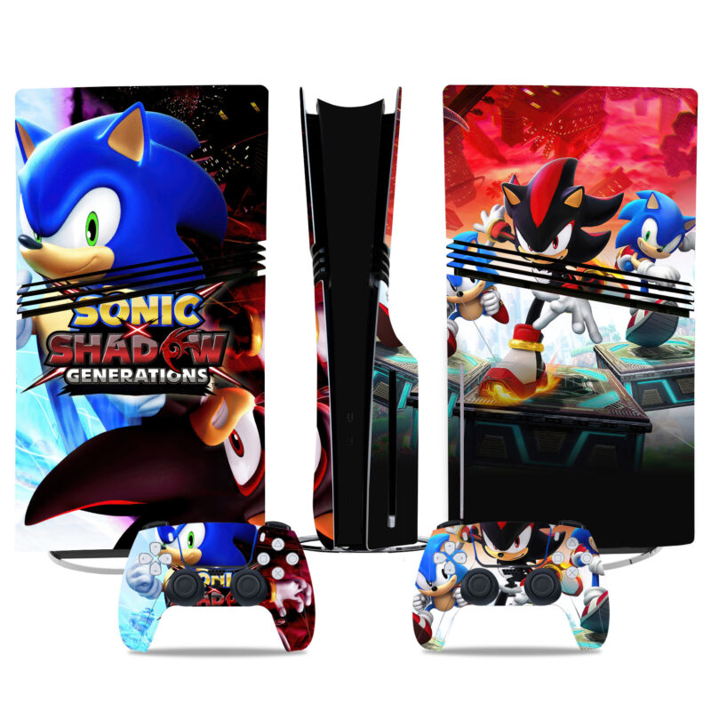 PS5 Pro Skin Sticker Featuring Sonic And Shadow Generations Design For Console And Controllers