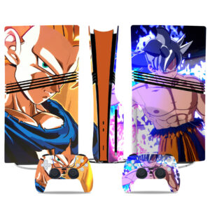 PS5 Pro Skin Sticker Featuring Iconic Anime Characters With Vibrant Design For Console And Controllers