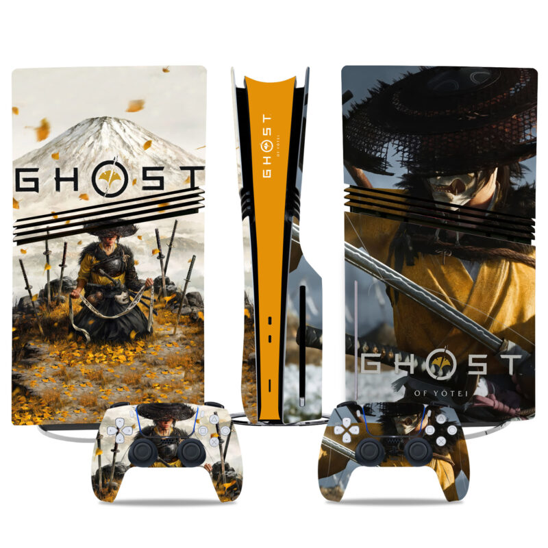 Ghost Of Tsushima PS5 Pro Skin Sticker - Custom Console & Controller Wrap Design