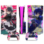 Zenless Zone Zero PS5 Pro Skin Sticker With Controller Decals - Stylish Anime Console Wrap