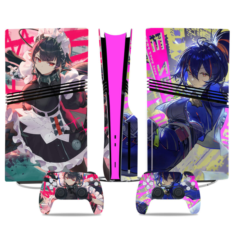 Zenless Zone Zero PS5 Pro Skin Sticker With Controller Decals - Stylish Anime Console Wrap