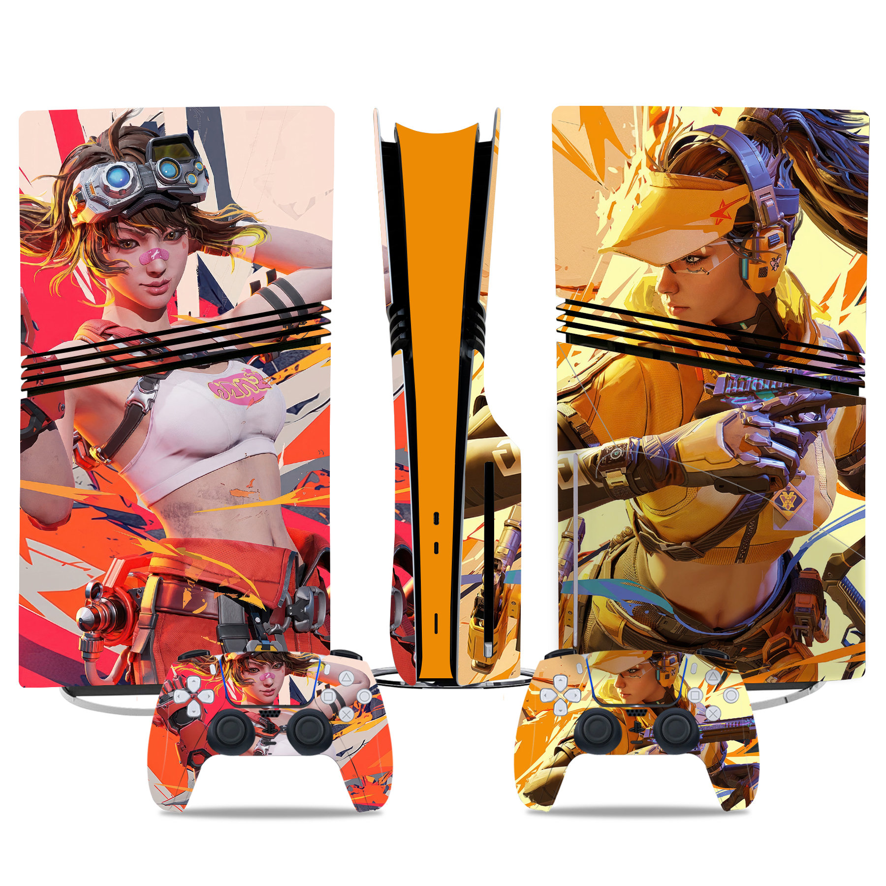 FragPunk PS5 Pro Skin Sticker - Stylish Custom Wrap For Console And Controllers