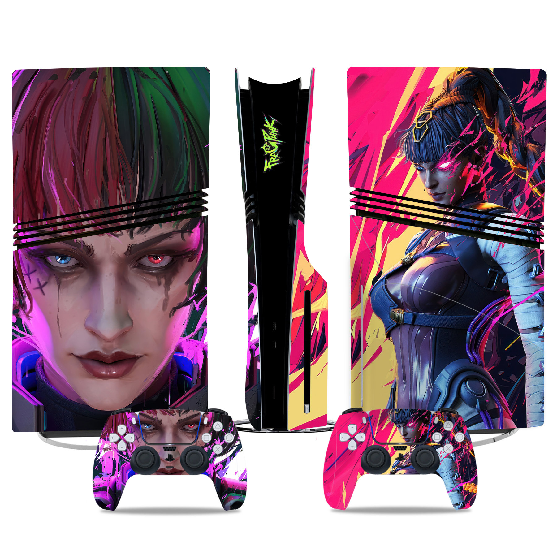 FragPunk PS5 Pro Skin Sticker - Stylish Console And Controller Wrap With Unique Gaming Design