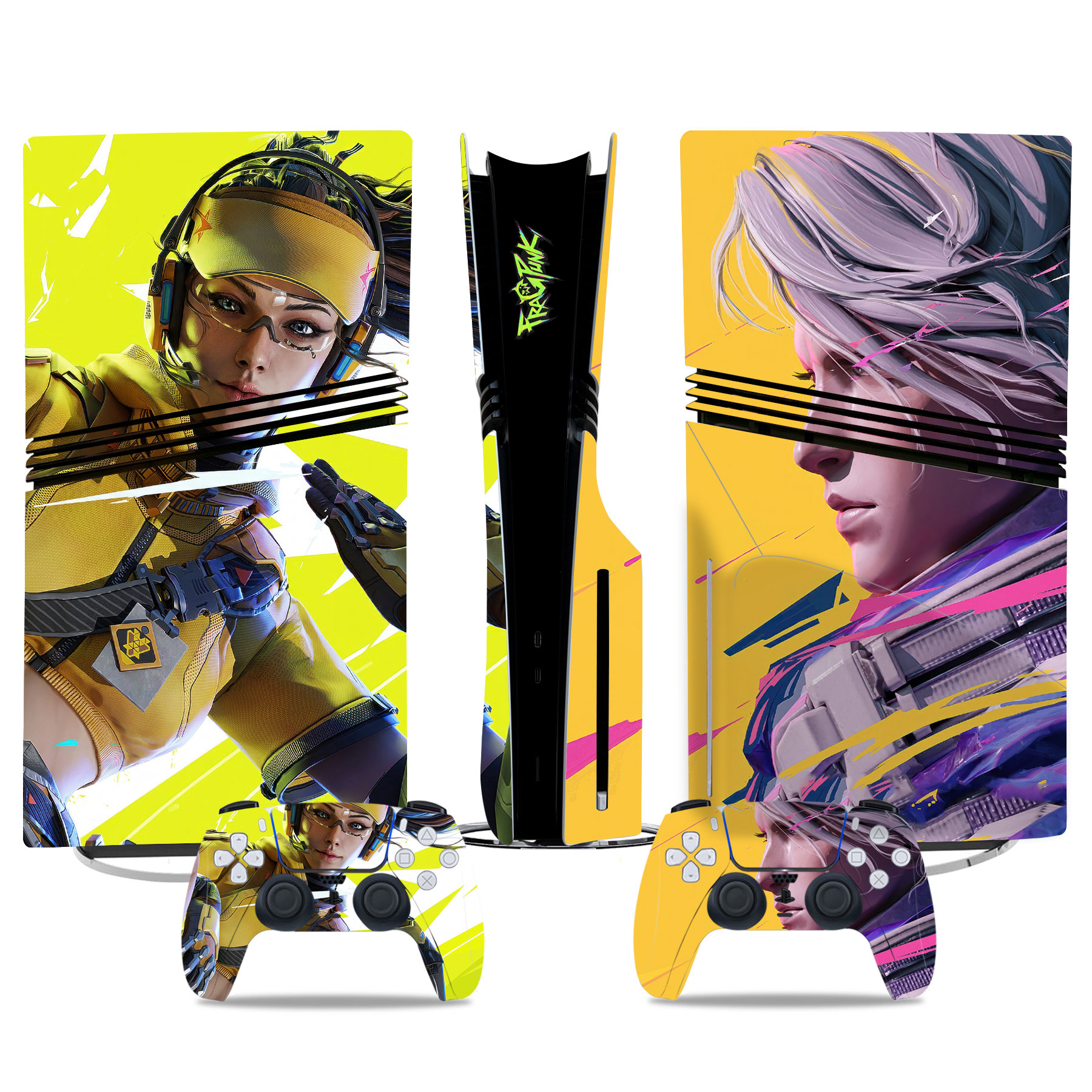 FragPunk PS5 Pro Skin Sticker - Bold Gaming Console And Controller Wrap For Ultimate Style