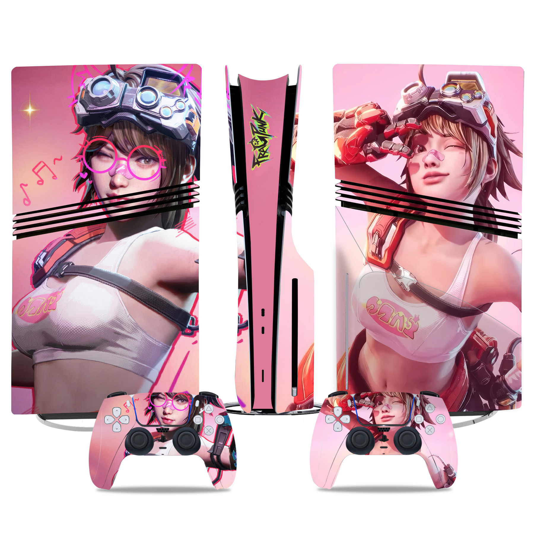 FragPunk PS5 Pro Skin Sticker - Stylish Custom Design For Console And Controller Wraps