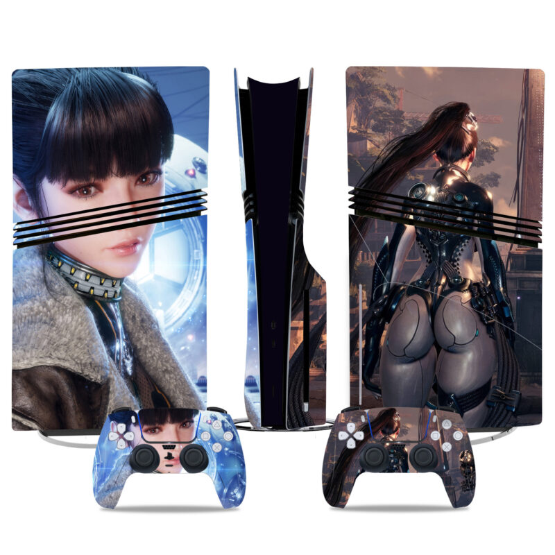 Stellar Blade PS5 Pro Skin Sticker - Futuristic Console Wrap And Controller Design