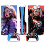 Custom Anime PS5 Pro Skin Sticker With Matching Controller Decals – Stylish Gaming Accessory