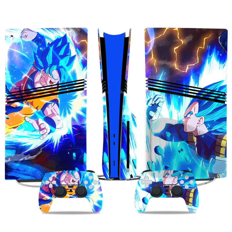 Dragon Ball Super PS5 Pro Skin Sticker - Vibrant Anime Design For Console And Controllers Protection