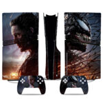 PS5 Pro Skin Sticker - Venom Design With Matching DualSense Controller Decals For Gaming Setup