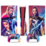 Epic Thor & Valkyrie PS5 Pro Skin Sticker – High-Quality Console & Controller Wrap