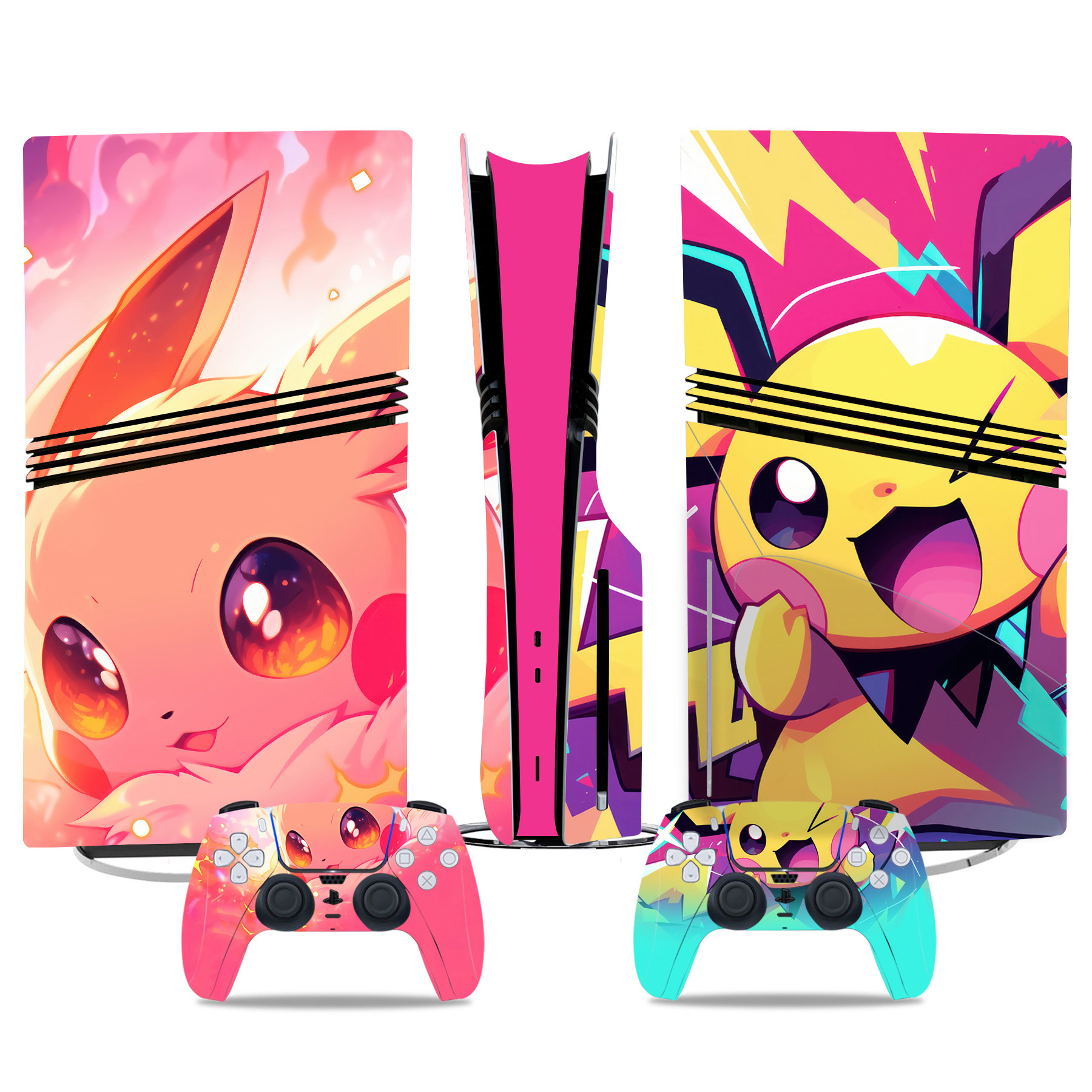 Pokemon Pikachu PS5 Pro Skin Sticker - Electrify Your Console And Controller Design