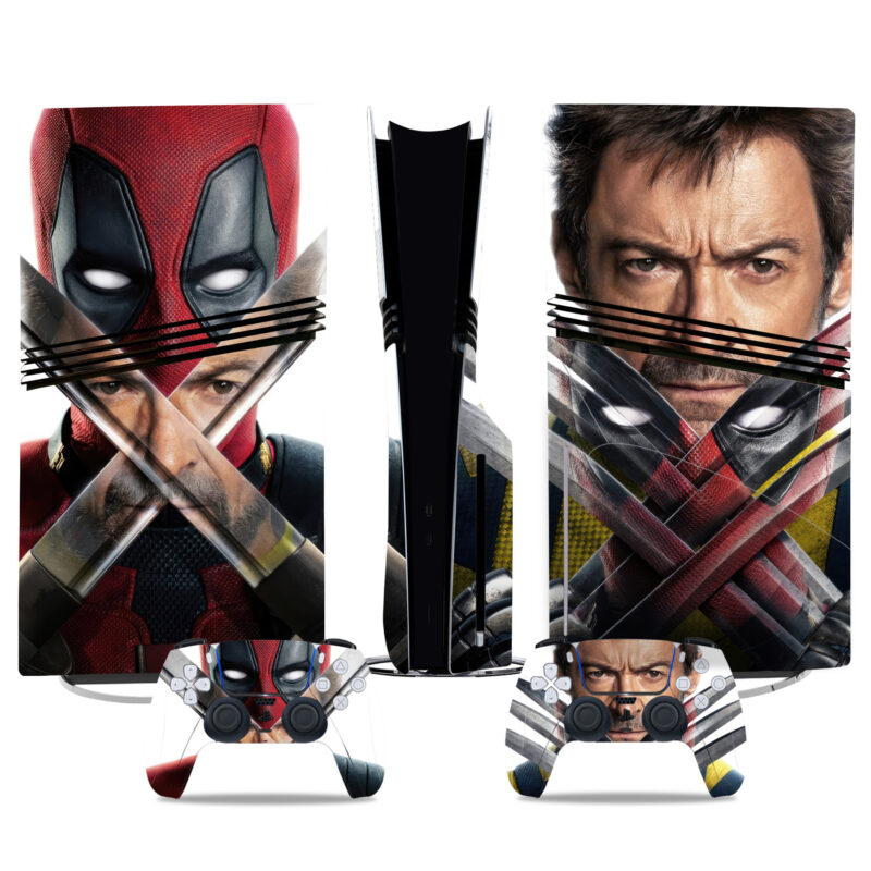 Epic Deadpool & Wolverine PS5 Pro Skin Sticker – Premium Console And Controller Wrap