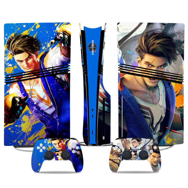 Street Fighter 6 PS5 Pro Skin Sticker – Vibrant Luke Design For Console And Controller