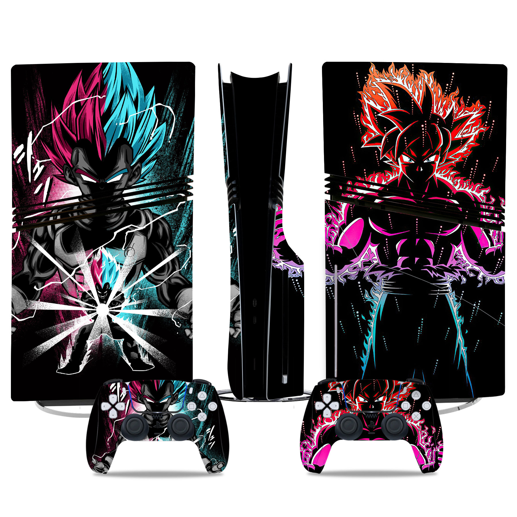 Dragon Ball Z Goku And Vegeta PS5 Pro Skin Sticker – Epic Console And Controller Design