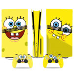 SpongeBob SquarePants PS5 Pro Skin Sticker For Console And Controller – Bright And Fun Design