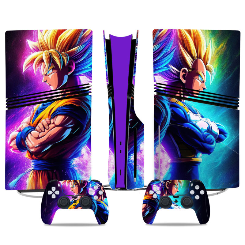 Dragon Ball Super Goku And Vegeta PS5 Pro Skin Sticker– Bold Designs For Console And Controller