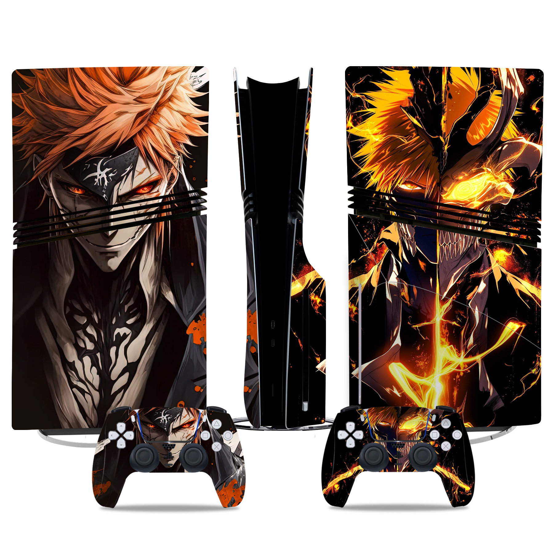 Bleach Ichigo PS5 Pro Skin Sticker – Custom Console And Controller Wrap With Epic Design