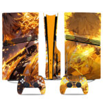 Zenitsu Agatsuma PS5 Pro Skin Sticker Set – Anime Design For Console And Controllers