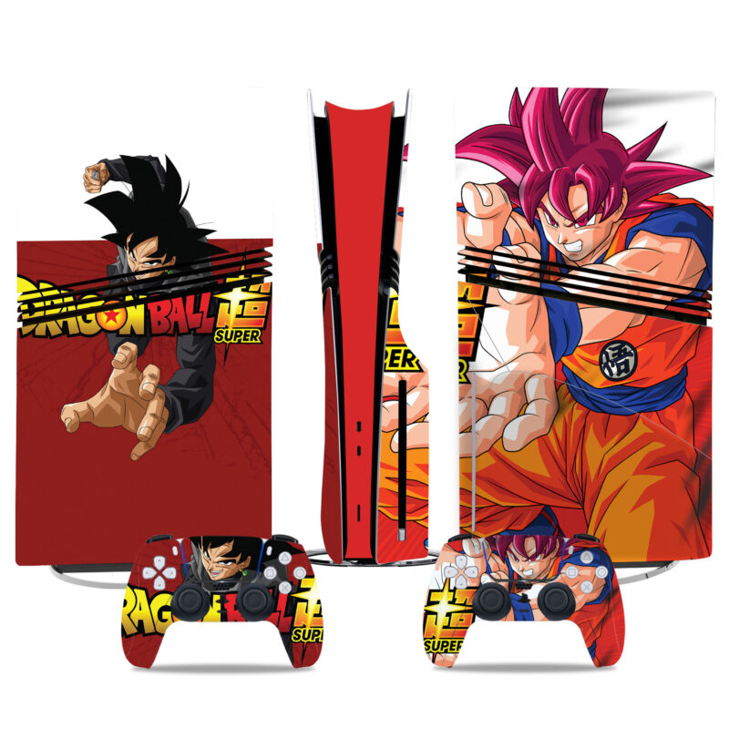 Dragon Ball Super PS5 Pro Skin Stickers – Goku Custom Console And Controller Wraps