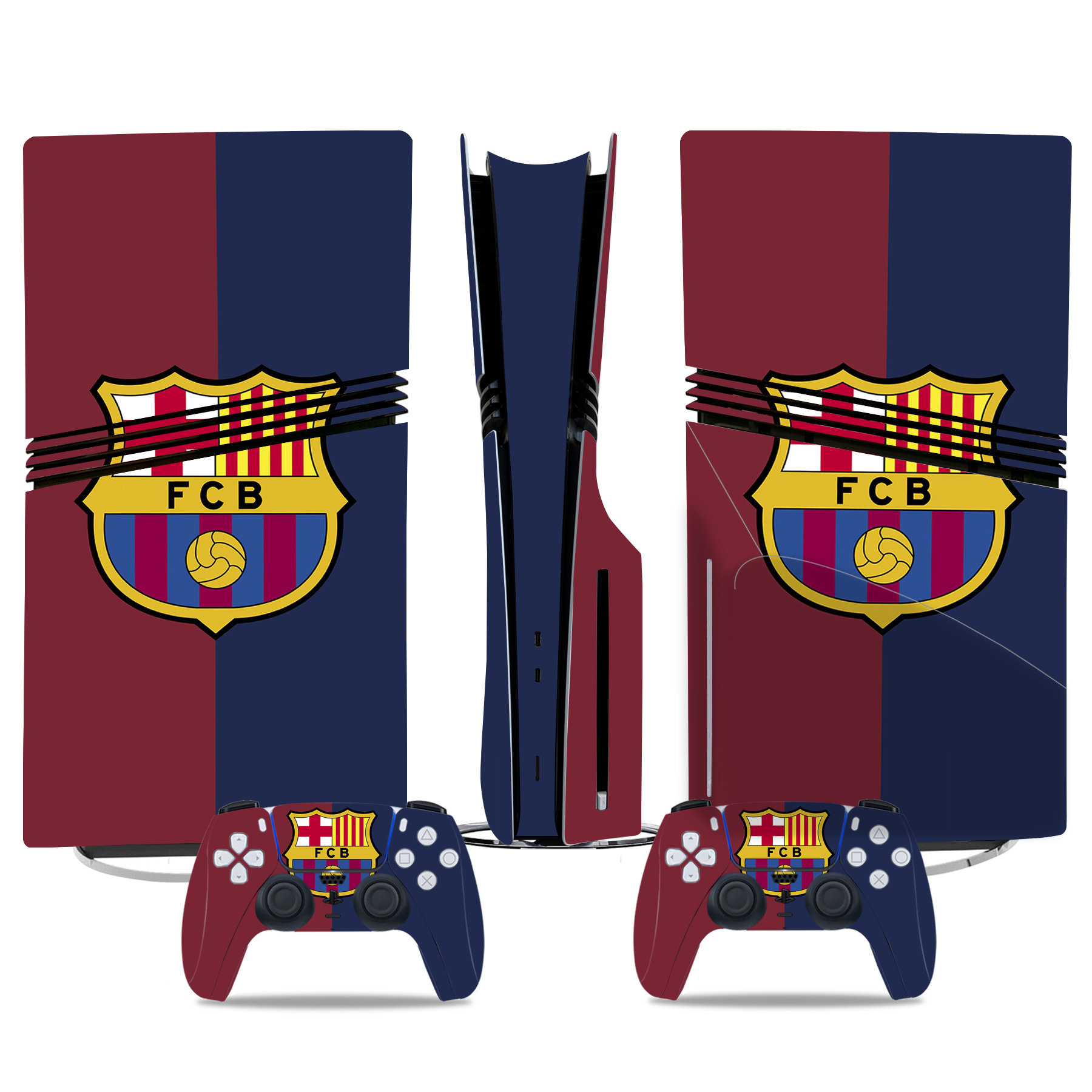 FC Barcelona PS5 Pro Skin Stickers – Premium Console And Controller Vinyl Wrap For Fans