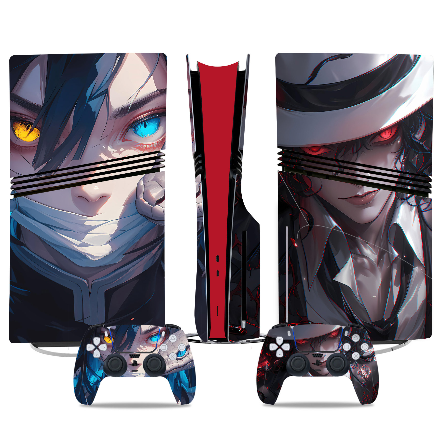 Demon Slayer: Kimetsu No Yaiba PS5 Pro Skin Stickers – Stylish Console And Controller Wraps