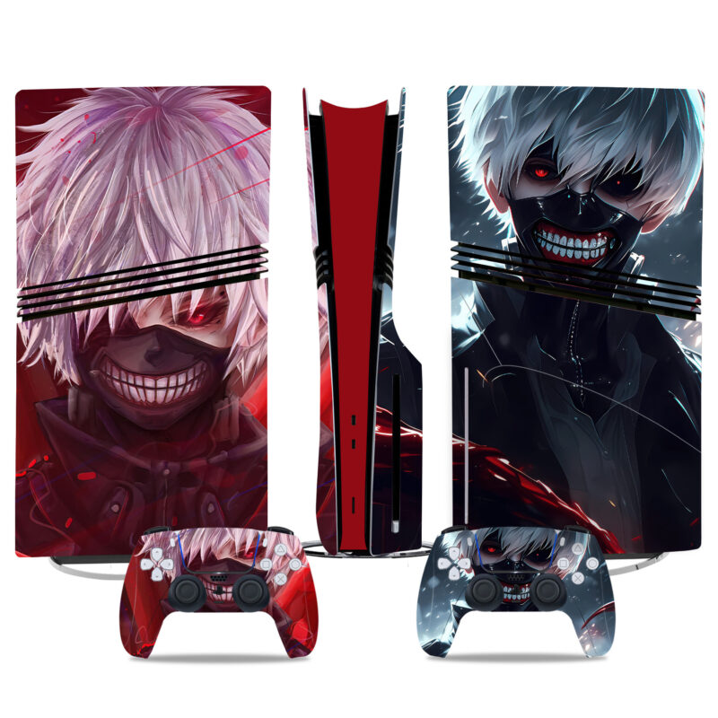 Tokyo Ghoul PS5 Pro Skin Sticker - Anime Console And Controller Protective Decal Set