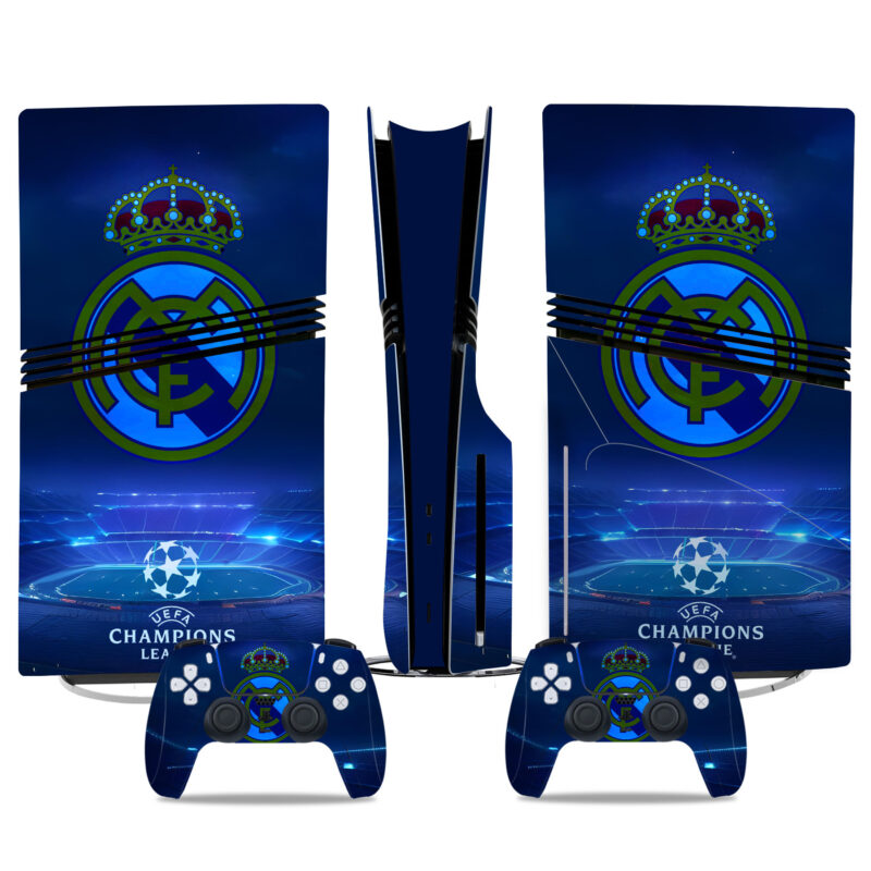 Real Madrid UEFA Champions League PS5 Skin Sticker – Stylish Console And Controller Protective Decals