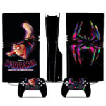 Spider-Cat PS5 Pro Skin Sticker Featuring Across The Spider-Verse Design For Console And Controllers