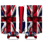 Union Jack Flag PS5 Pro Skin Sticker With Vibrant British Design For Console And Controllers