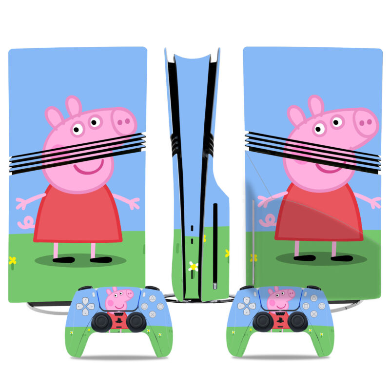 Adorable Peppa Pig PS5 Pro Skin Sticker Set For Console And Controllers - Kids’ Favorite Design